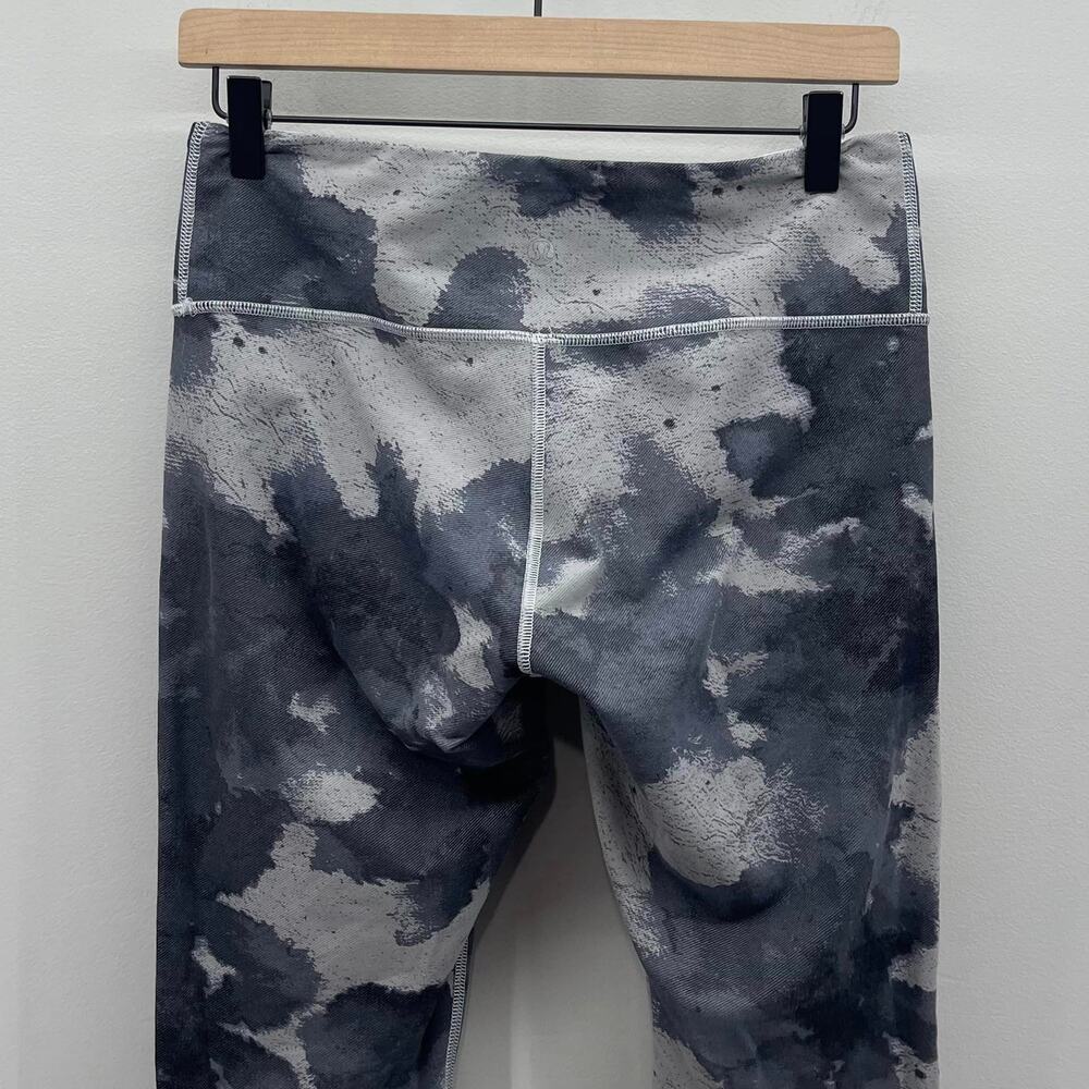 Lululemon Wunder Under Womens 8 Luon Floral Platoon Silver Spoon/Grey W5D94S - Picture 4 of 7